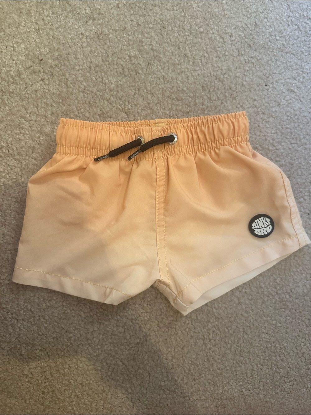 Binky Bro Peach Ombré Swim Trunks with Drawstring